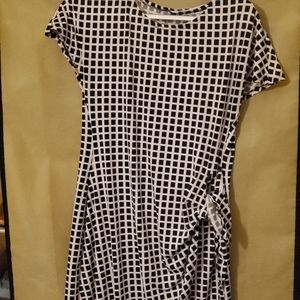 Blue and white dress